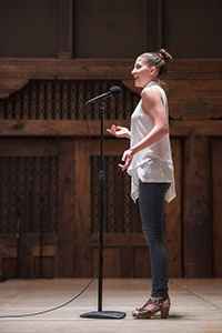 Samantha Delap performing at NM Poetry Out Loud 2018