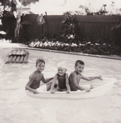 Pool play, 1950s, Reseda, California