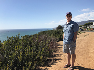 Tim Keller on the Asilomar bluffs, Pacific Palisades, CA, 2018