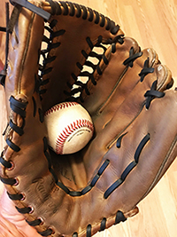 Rawlings Big T Trap-Eze baseball glove c1950, restored by Apollo Glove Repair