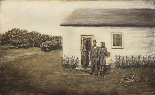 "The Valley, 1945" oil on canvas by Lindsay Hand; reproduction by David Frank "The Valley, 1945" oil on canvas by Lindsay Hand; reproduction by David Frank, Frank Images, Trinidad, Colorado