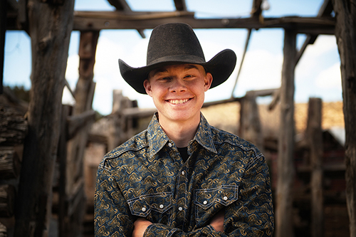 Jace Brown, 17, Brown Ranch, Folsom, New Mexico