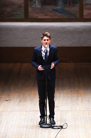 2019 New Mexico Poetry Out Loud champion Neil Katzman of Albuquerque's Bosque School.