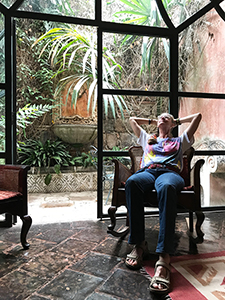 Christina Boyce marvels at Suite 9 in Meson Panza Verde, Antigua, Guatemala