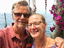 Tim Keller & Christina Boyce lakeside, Lago de Atitlan, Guatemala