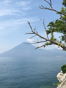 Volcan San Pedro from La Casa del Mundo, Lago de Atitlan, Guatemala