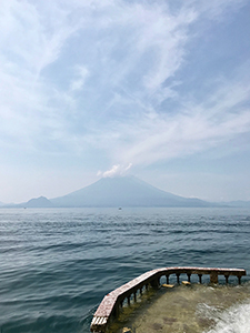 Rising lake levels on Lago de Atitlan at La Casa del Mundo terraces, 2019