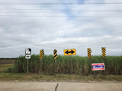 Highway end at Louisiana gulf coast