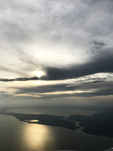 Lake Ponchartrain from American Airlines jetliner