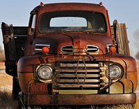 Ford flatbed truck, Tim Keller
