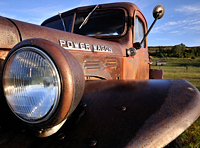 Power Wagon, vintage, rust, headlamp, Tim Keller
