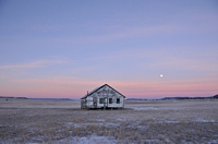 Lonely House with Moon