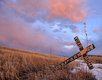 roadside memorial cross