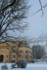 Old Courthouse & Goat Hill in Winter