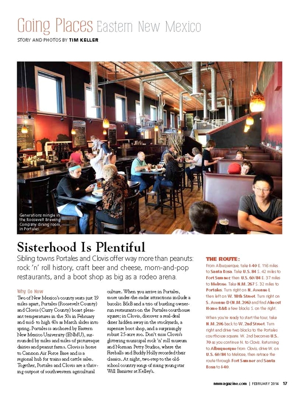 Portales & Clovis in New Mexico Magazine - "Sisterhood Is Plentiful"
