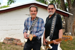 The Fireballs Stan Lark and George Tomsco at George's house in Raton NM, 2012