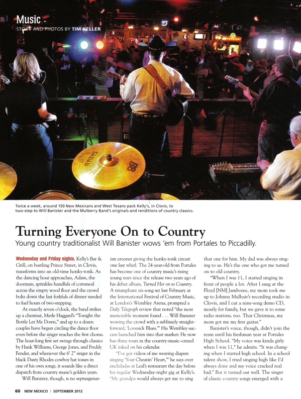 Will Banister, Turring Everyone On to Country - New Mexico Magazine, Sept 2012