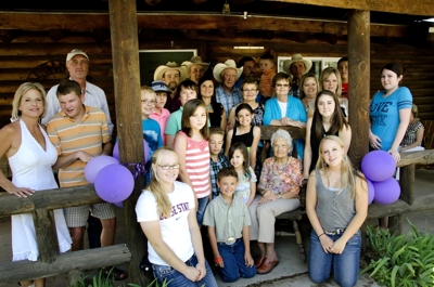 Sadie Renfro's family at her 90th birthday celebration, Folsom NM