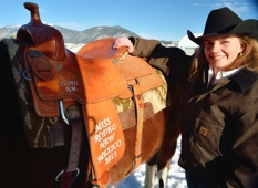 Ashlee Rose Mills, rodeo queen, Eagle Nest winter