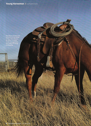 Paul Grice, Growing Up Rodeo, Western Horseman, October 2009, SGHA youth rodeo